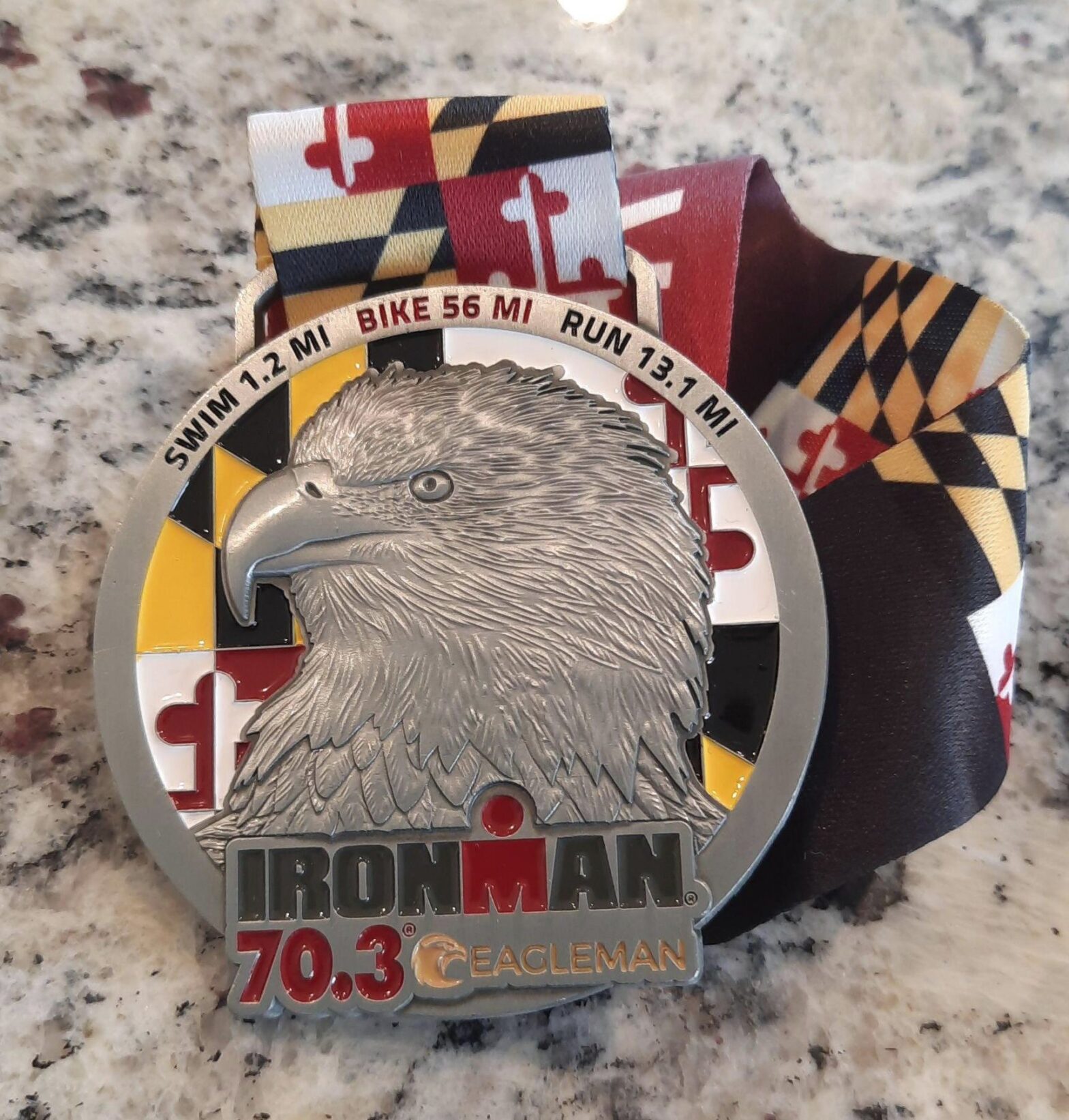 2023 Eagleman finisher's medal